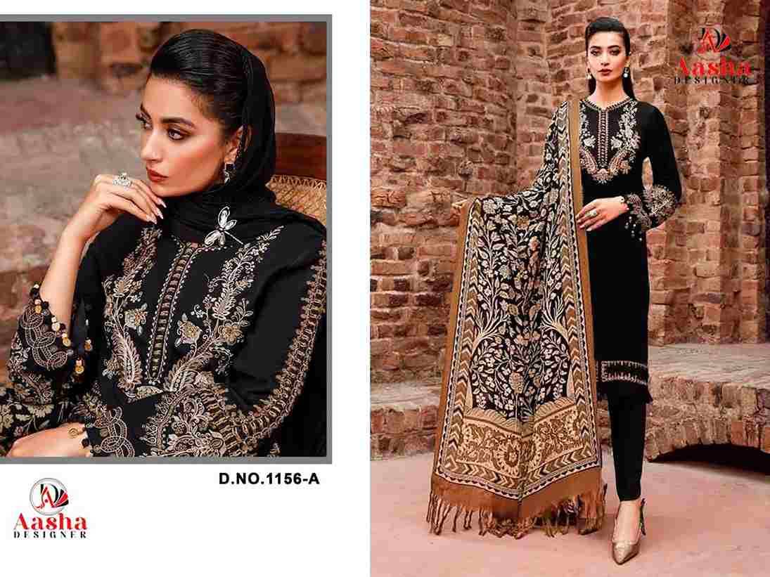 Aasha 1156 Colours By Aasha Designer 1156-A To 1156-C Series Pakistani Suits Beautiful Fancy Colorful Stylish Party Wear & Occasional Wear Heavy Rayon Embroidery Dresses At Wholesale Price