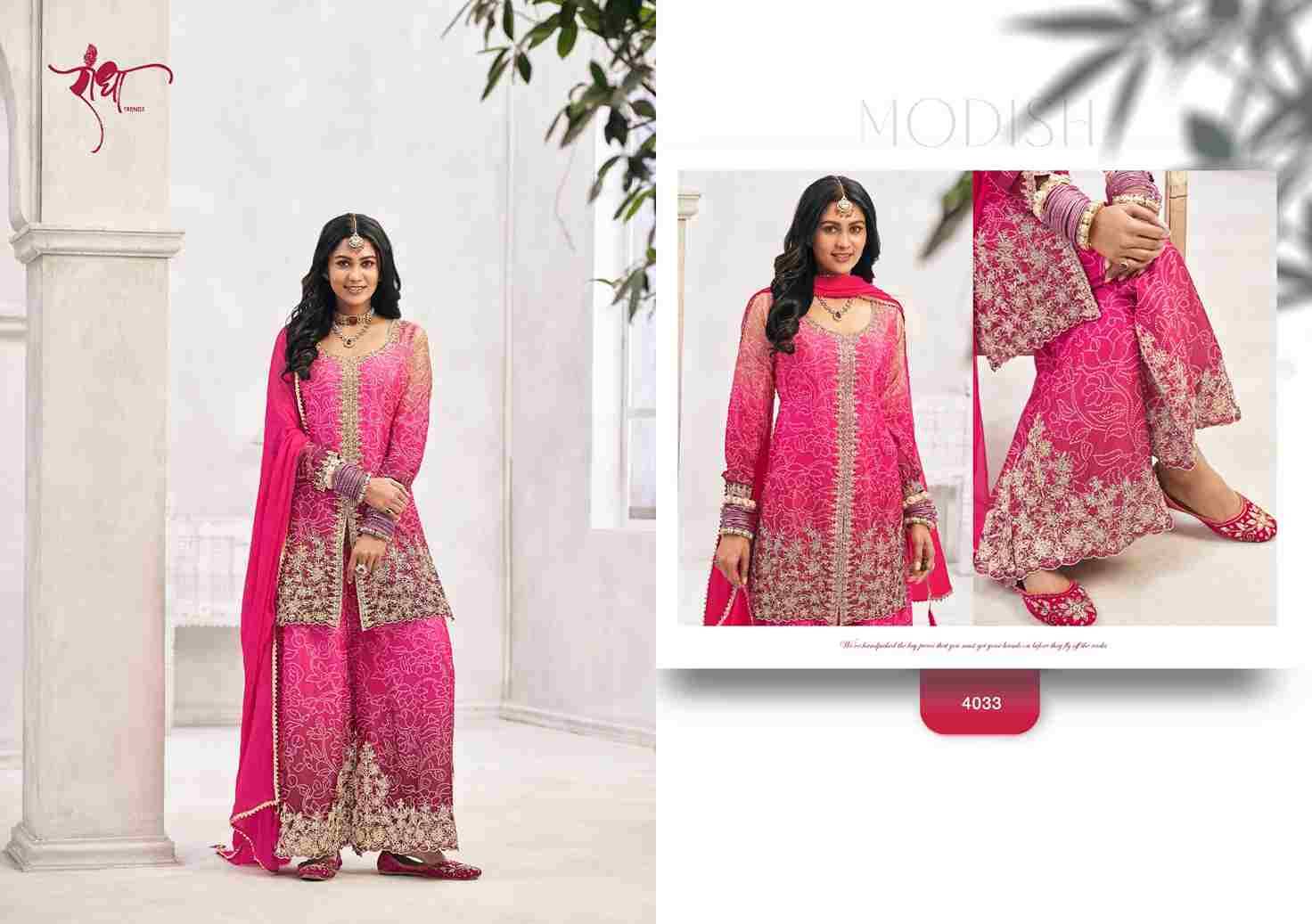 Sundri By Radha Trendz 4031 To 4034 Series Festive Suits Beautiful Fancy Colorful Stylish Party Wear & Occasional Wear Chinnon Dresses At Wholesale Price