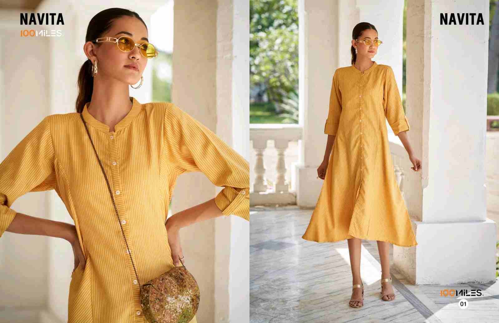 Navita By 100 Miles 01 To 04 Series Designer Stylish Fancy Colorful Beautiful Party Wear & Ethnic Wear Collection Cotton Kurtis At Wholesale Price