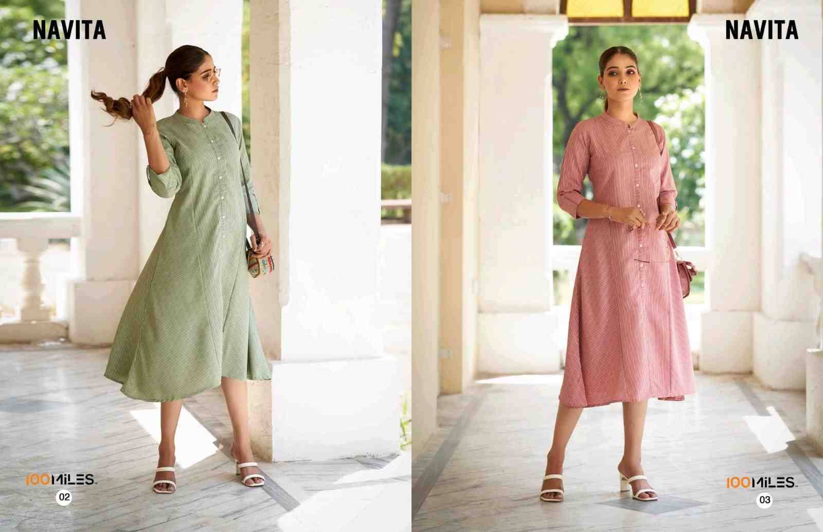 Navita By 100 Miles 01 To 04 Series Designer Stylish Fancy Colorful Beautiful Party Wear & Ethnic Wear Collection Cotton Kurtis At Wholesale Price