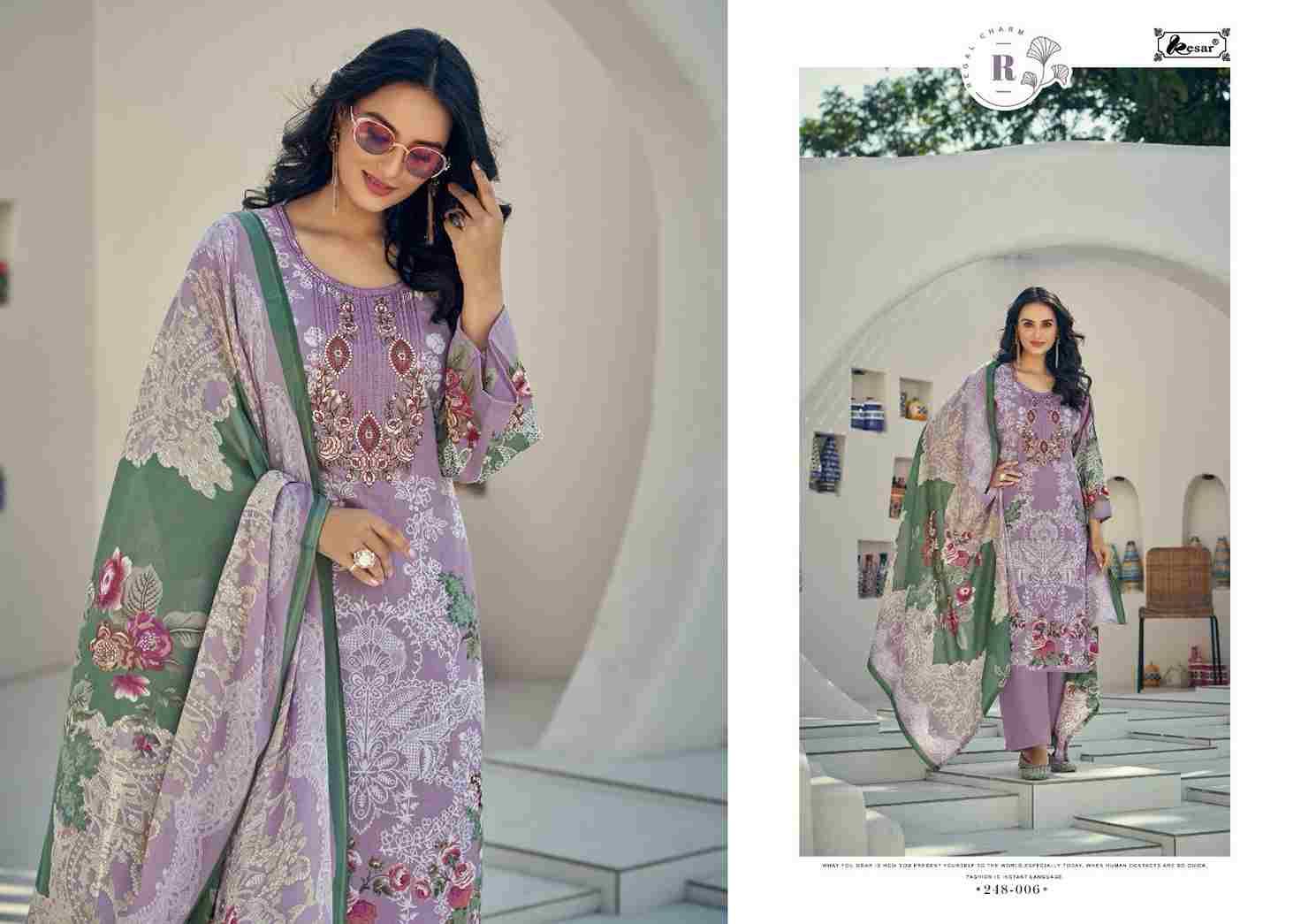 Naira Vol-101 By Kesar 248-001 To 248-008 Series Beautiful Festive Suits Stylish Fancy Colorful Casual Wear & Ethnic Wear Pure Cambric Print Dresses At Wholesale Price