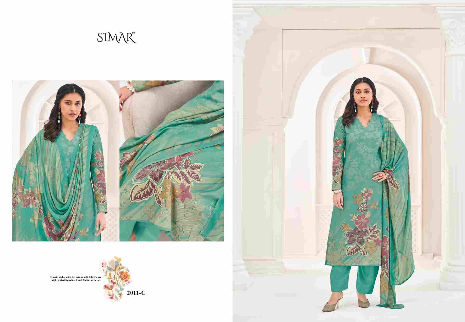 Hunar By Simar 2011-A To 2011-D Series Beautiful Festive Suits Stylish Fancy Colorful Casual Wear & Ethnic Wear Pure Lawn Cotton Dresses At Wholesale Price