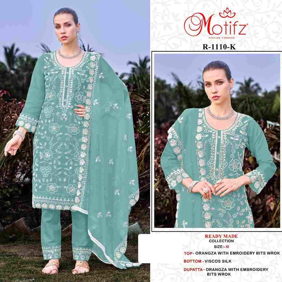 Motifz Hit Design 1110 Colours Vol-2 By Motifz 1110-H To 1110-K Series Beautiful Pakistani Suits Colorful Stylish Fancy Casual Wear & Ethnic Wear Organza Dresses At Wholesale Price