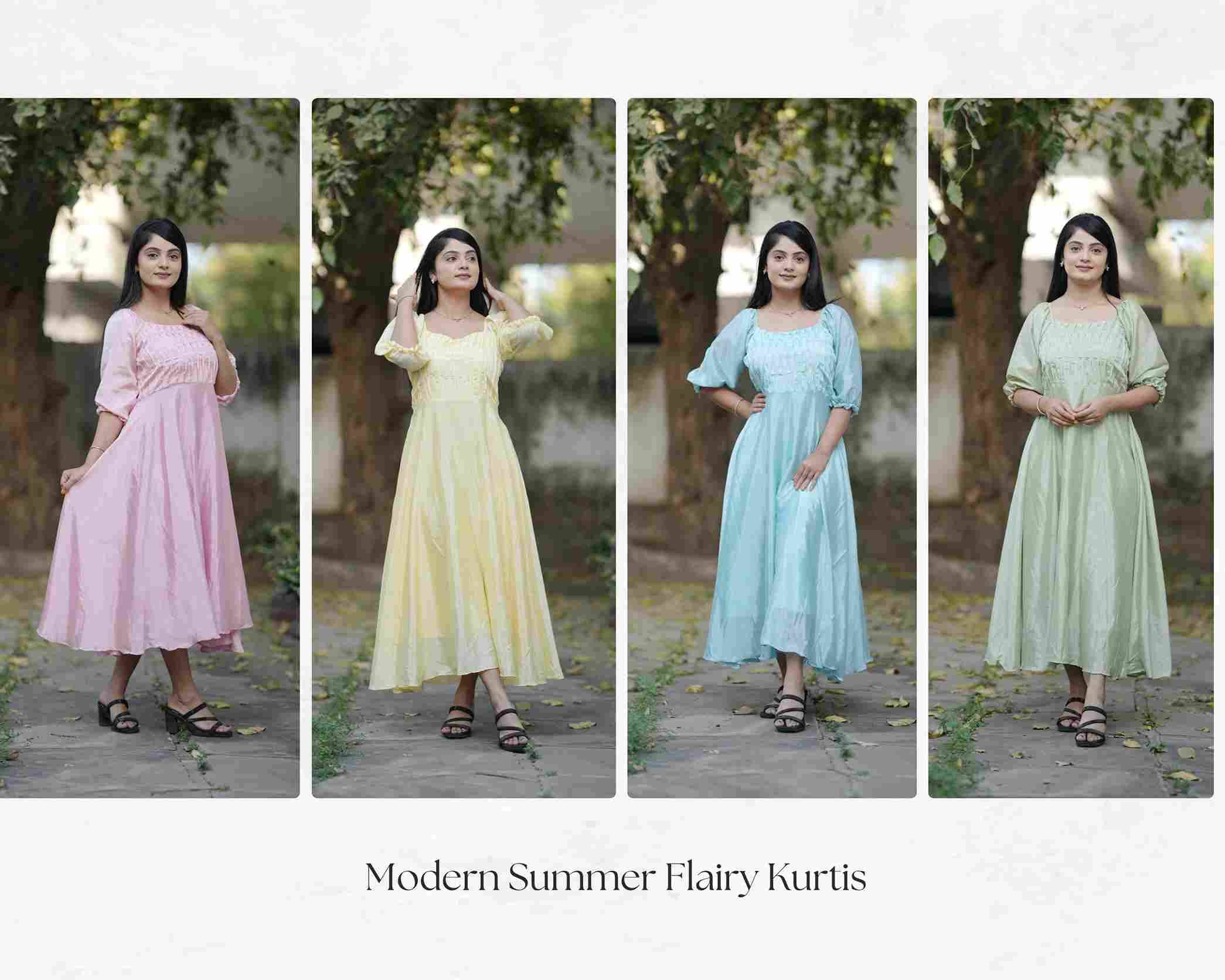 Grtn 8101 By Kaamiri 01 To 04 Series Beautiful Fancy Colorful Stylish Party Wear & Occasional Wear Heavy Chinnon Kurti At Wholesale Price