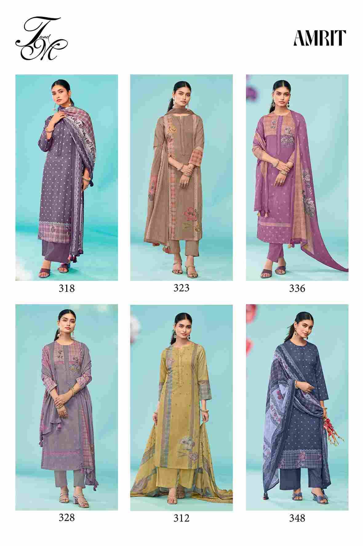Amrit By T And M Designer Studio Beautiful Festive Suits Colorful Stylish Fancy Casual Wear & Ethnic Wear Pure Cotton Lawn Dresses At Wholesale Price