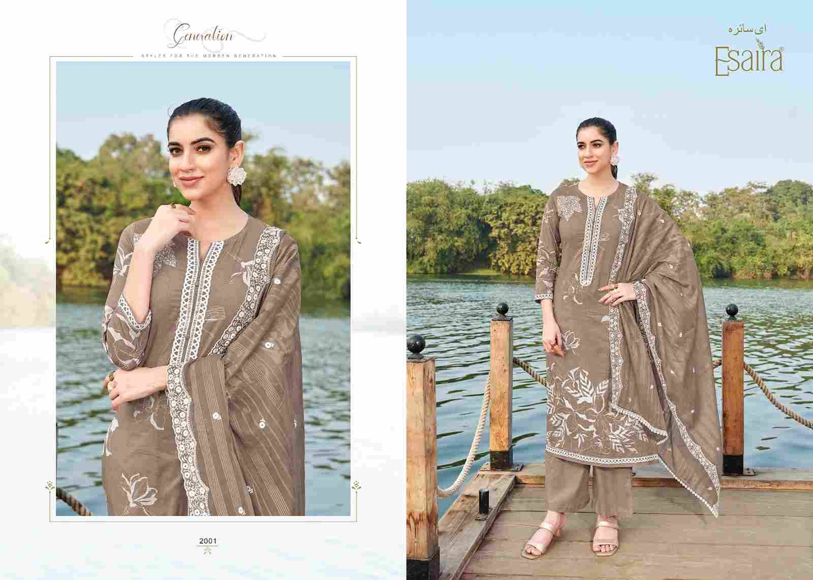 Marina By Esta Designs 1001 To 1008 Series Beautiful Festive Suits Colorful Stylish Fancy Casual Wear & Ethnic Wear Cambric Cotton Dresses At Wholesale Price