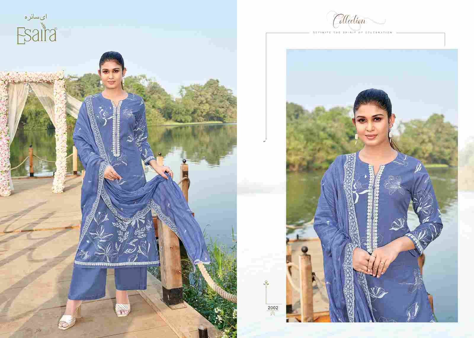 Marina By Esta Designs 1001 To 1008 Series Beautiful Festive Suits Colorful Stylish Fancy Casual Wear & Ethnic Wear Cambric Cotton Dresses At Wholesale Price