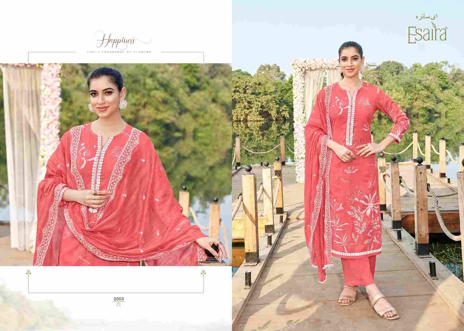 Marina By Esta Designs 1001 To 1008 Series Beautiful Festive Suits Colorful Stylish Fancy Casual Wear & Ethnic Wear Cambric Cotton Dresses At Wholesale Price