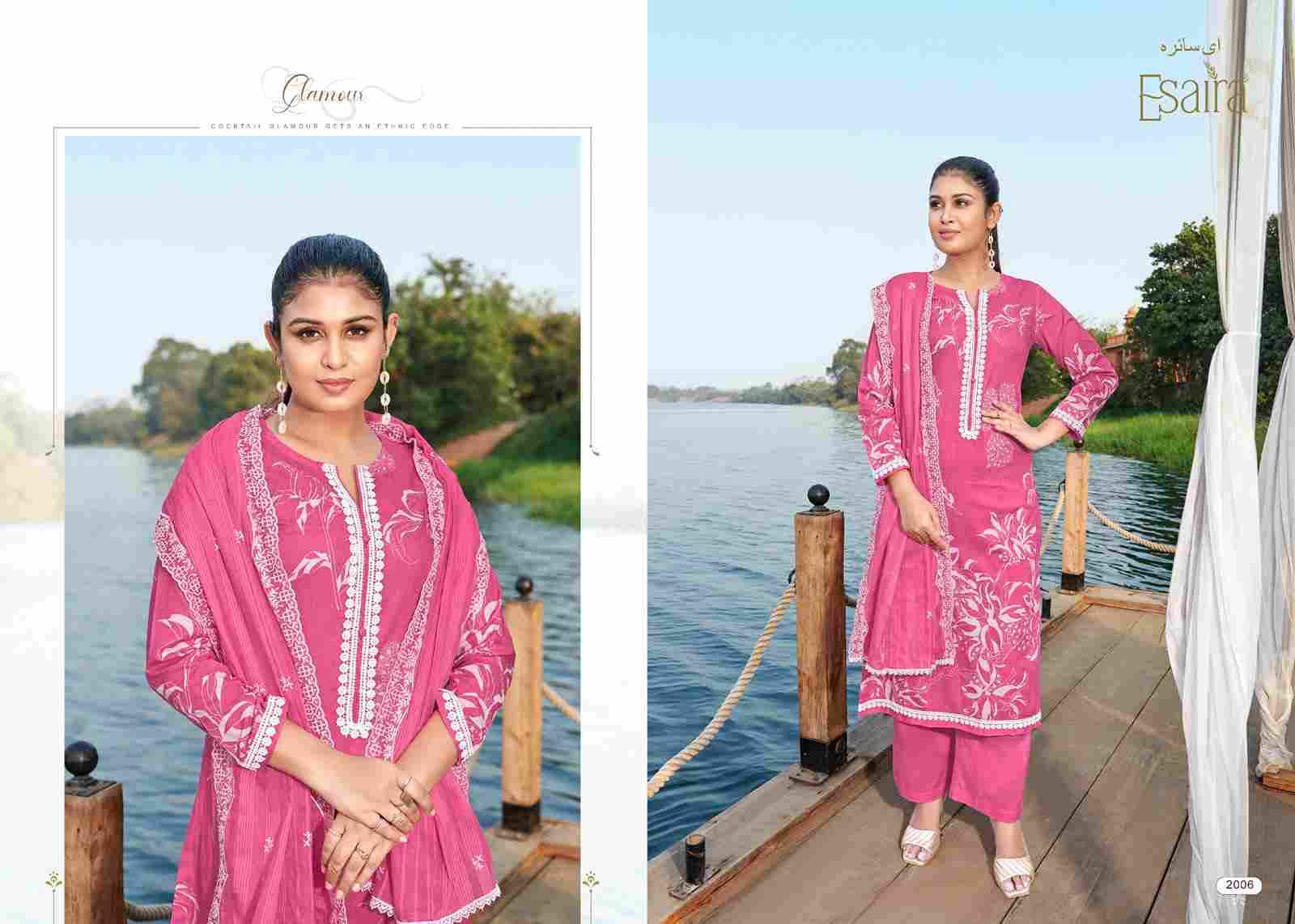 Marina By Esta Designs 1001 To 1008 Series Beautiful Festive Suits Colorful Stylish Fancy Casual Wear & Ethnic Wear Cambric Cotton Dresses At Wholesale Price