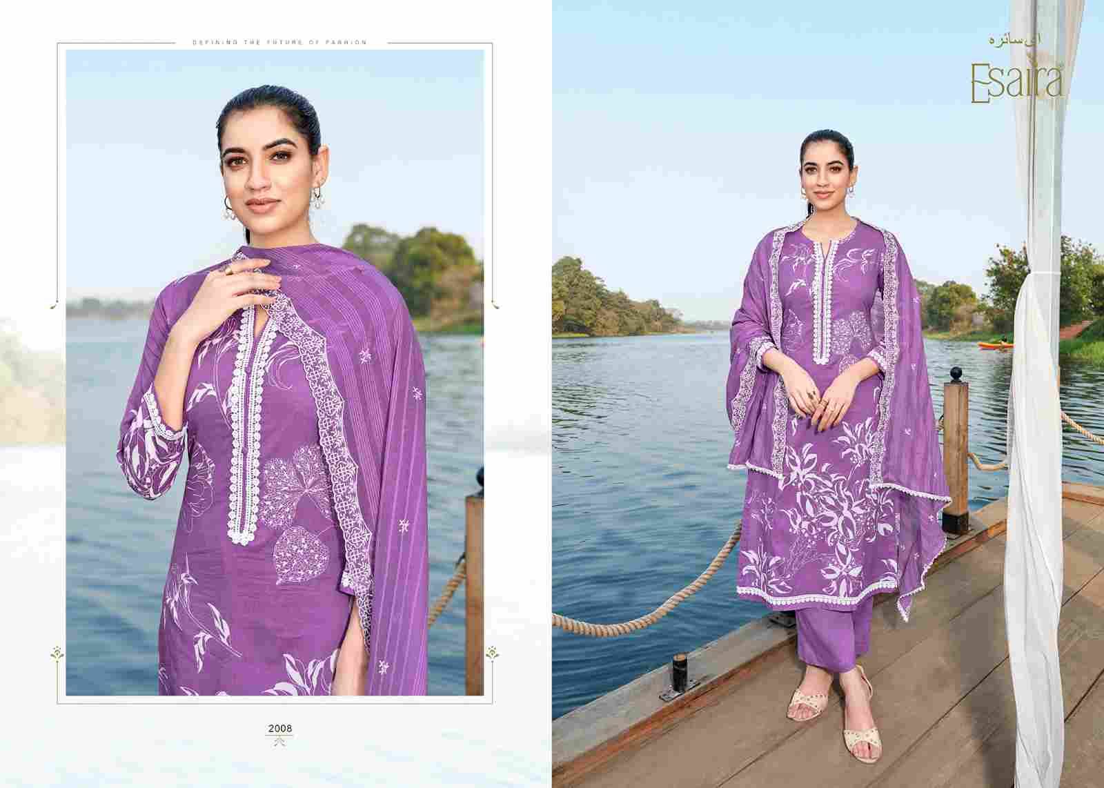 Marina By Esta Designs 1001 To 1008 Series Beautiful Festive Suits Colorful Stylish Fancy Casual Wear & Ethnic Wear Cambric Cotton Dresses At Wholesale Price