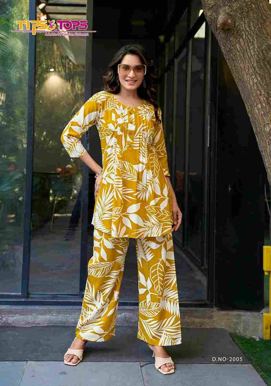 Viona Vol-2 By Tips And Tops 2001 To 2006 Series Designer Stylish Fancy Colorful Beautiful Party Wear & Ethnic Wear Collection Rayon Print Co-Ords At Wholesale Price