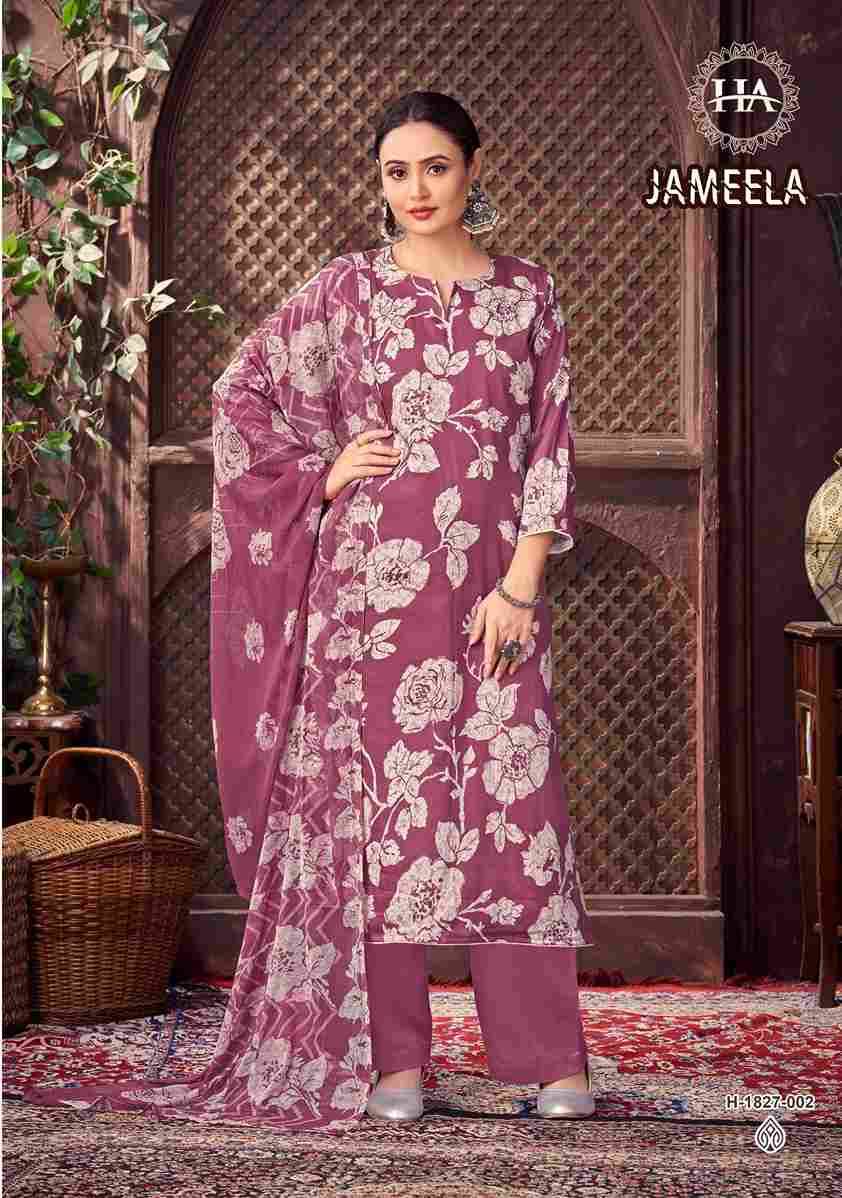 Jameela By Harshit Fashion Hub 1827-001 To 1827-004 Series Beautiful Festive Suits Stylish Fancy Colorful Casual Wear & Ethnic Wear Pure Jam Print Dresses At Wholesale Price