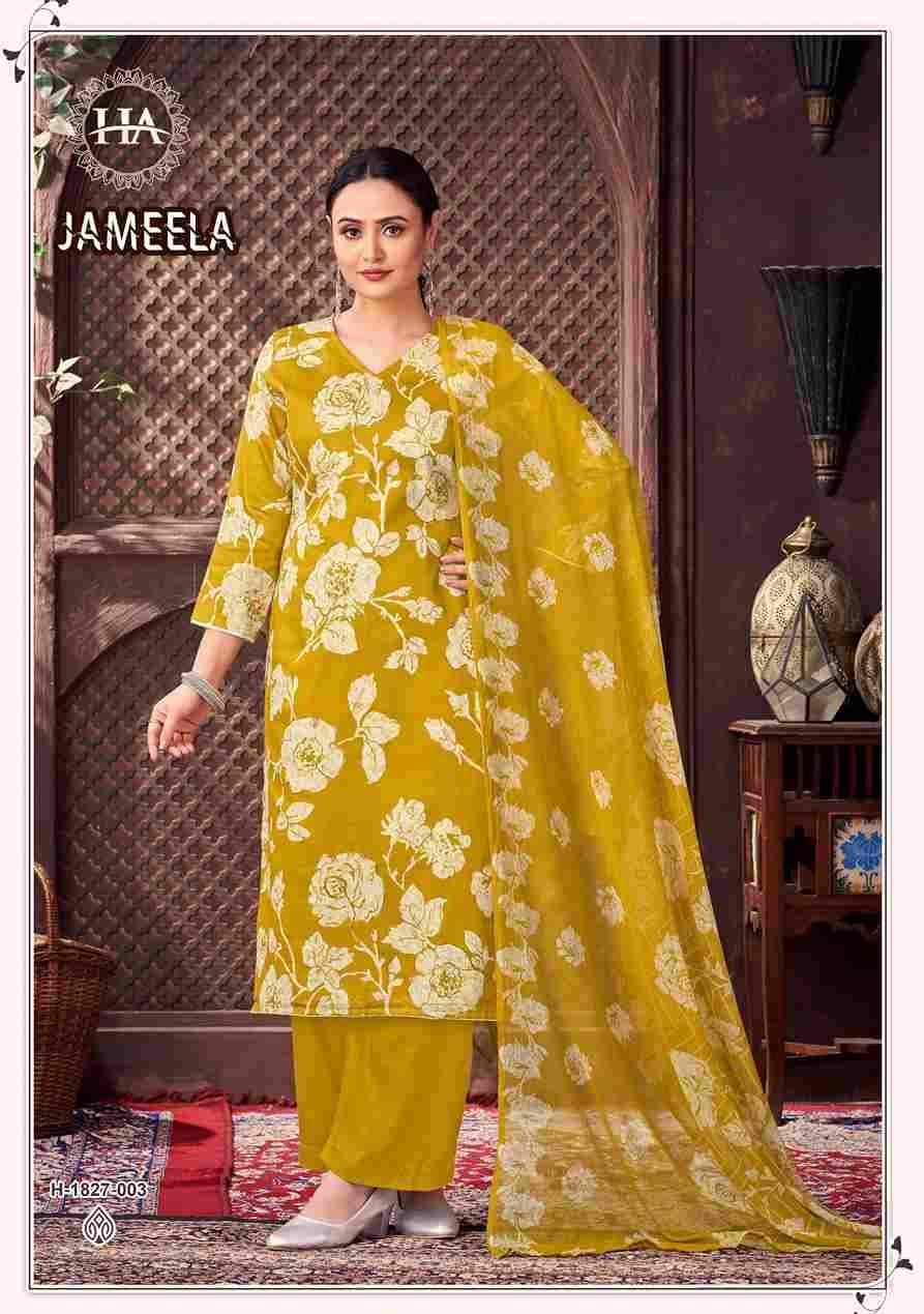 Jameela By Harshit Fashion Hub 1827-001 To 1827-004 Series Beautiful Festive Suits Stylish Fancy Colorful Casual Wear & Ethnic Wear Pure Jam Print Dresses At Wholesale Price