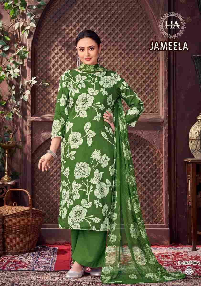Jameela By Harshit Fashion Hub 1827-001 To 1827-004 Series Beautiful Festive Suits Stylish Fancy Colorful Casual Wear & Ethnic Wear Pure Jam Print Dresses At Wholesale Price