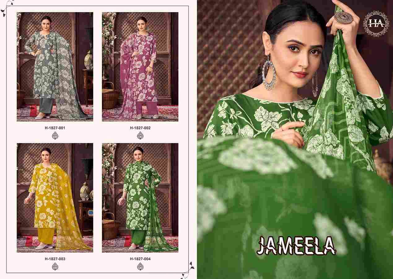 Jameela By Harshit Fashion Hub 1827-001 To 1827-004 Series Beautiful Festive Suits Stylish Fancy Colorful Casual Wear & Ethnic Wear Pure Jam Print Dresses At Wholesale Price