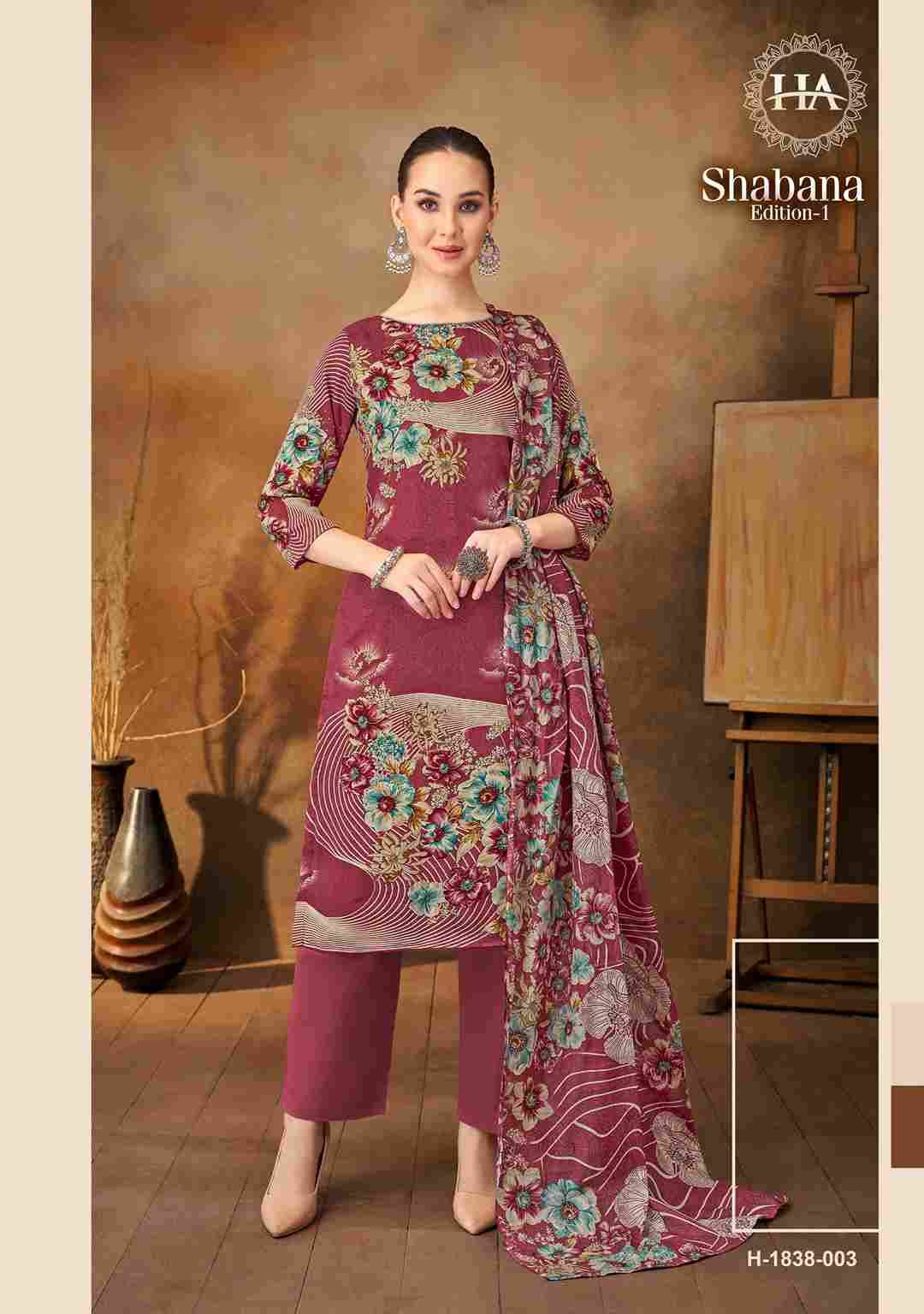 Shabana Vol-1 By Harshit Fashion Hub 1838-001 To 1838-006 Series Beautiful Festive Suits Stylish Fancy Colorful Casual Wear & Ethnic Wear Pure Viscose Rayon Print Dresses At Wholesale Price