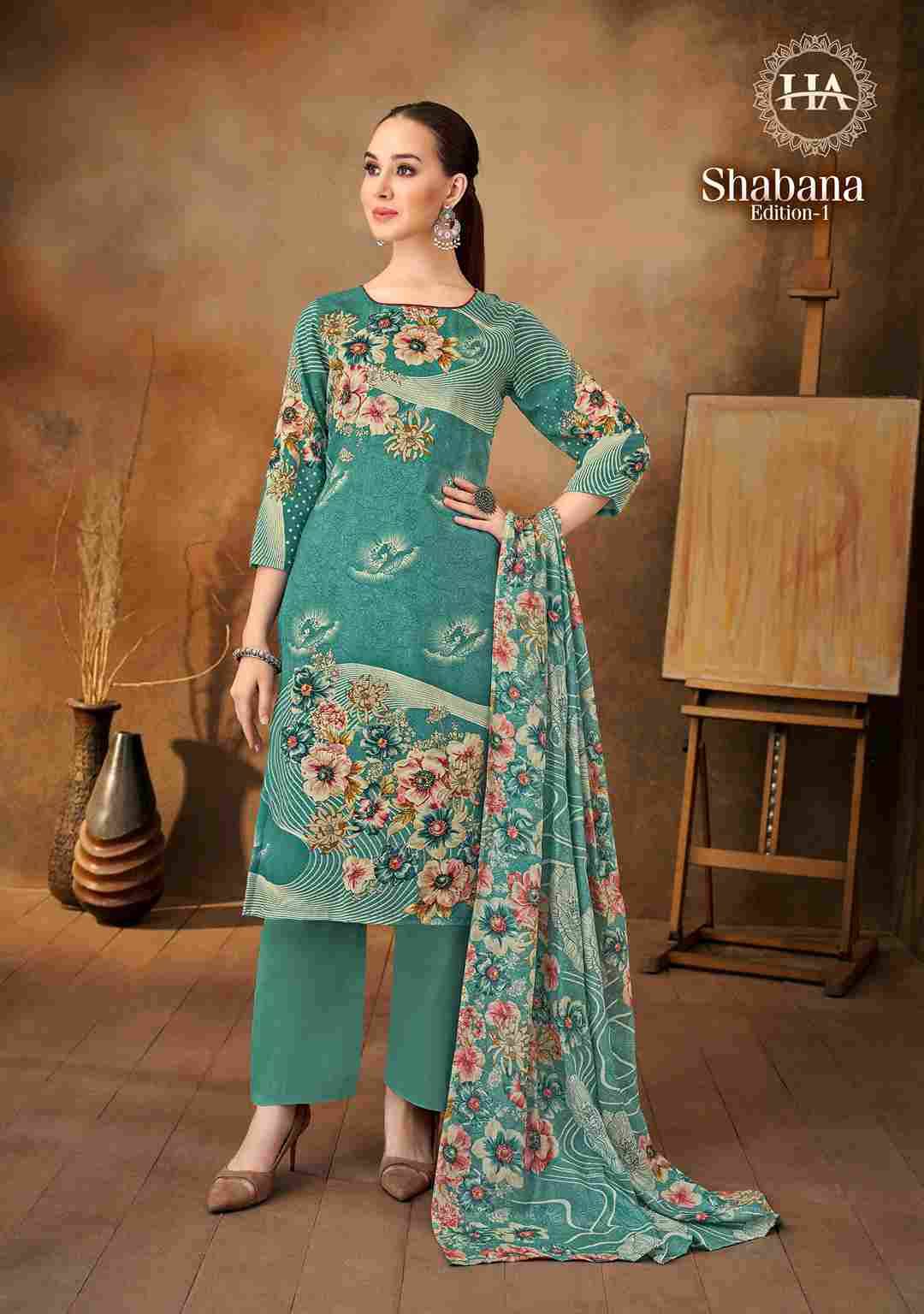 Shabana Vol-1 By Harshit Fashion Hub 1838-001 To 1838-006 Series Beautiful Festive Suits Stylish Fancy Colorful Casual Wear & Ethnic Wear Pure Viscose Rayon Print Dresses At Wholesale Price