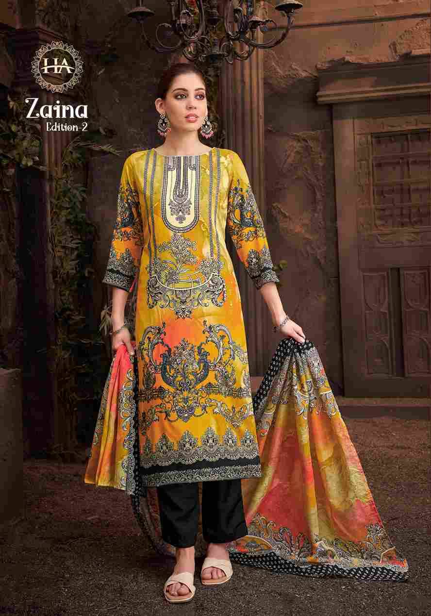 Zaina Vol-2 By Harshit Fashion Hub 1869-001 To 1869-006 Series Beautiful Festive Suits Stylish Fancy Colorful Casual Wear & Ethnic Wear Pure Viscose Rayon Print Dresses At Wholesale Price