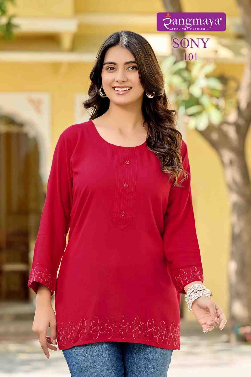 Sony By Rangmaya 101 To 108 Series Designer Stylish Fancy Colorful Beautiful Party Wear & Ethnic Wear Collection Verican Tops At Wholesale Price