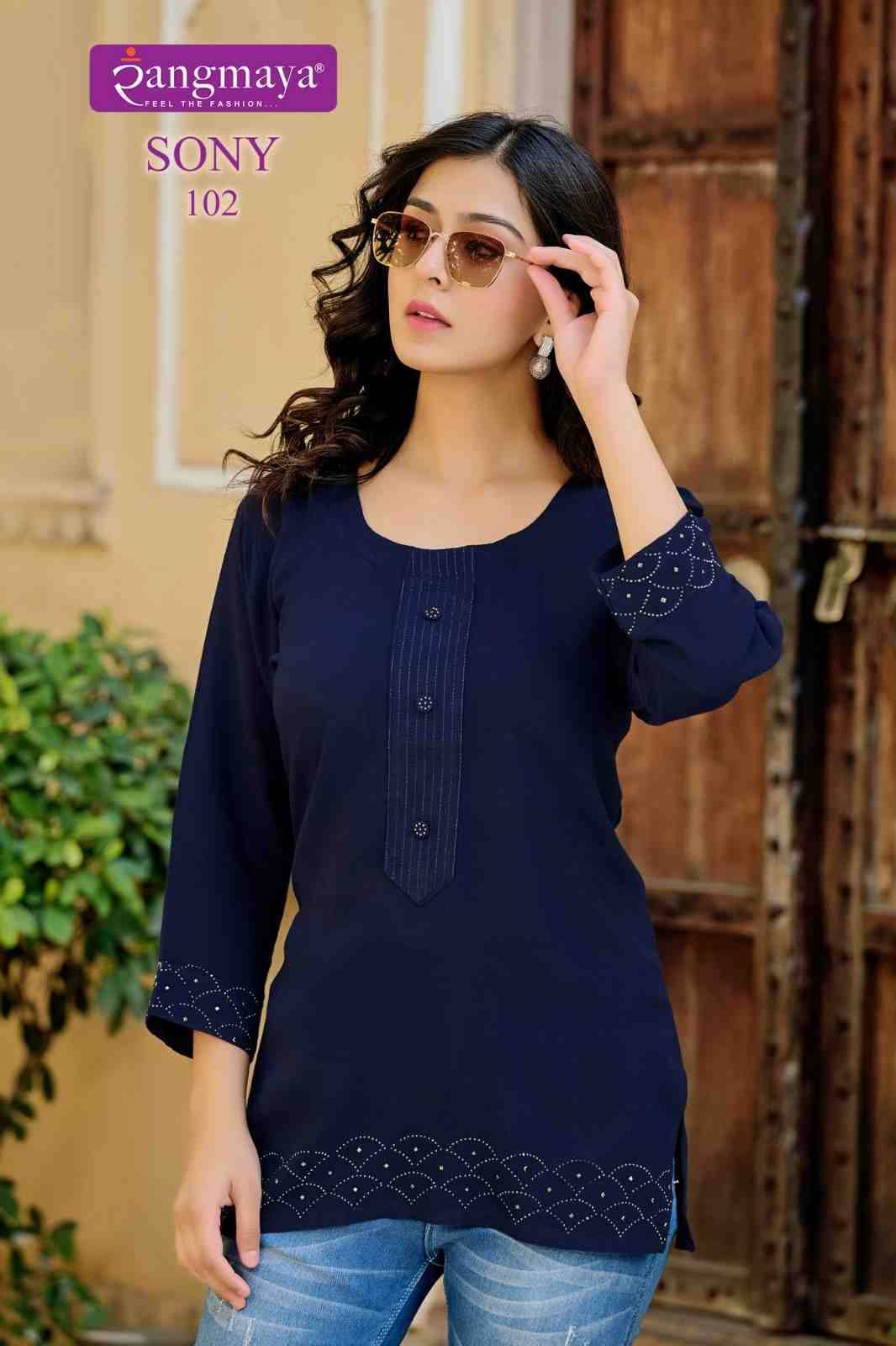 Sony By Rangmaya 101 To 108 Series Designer Stylish Fancy Colorful Beautiful Party Wear & Ethnic Wear Collection Verican Tops At Wholesale Price