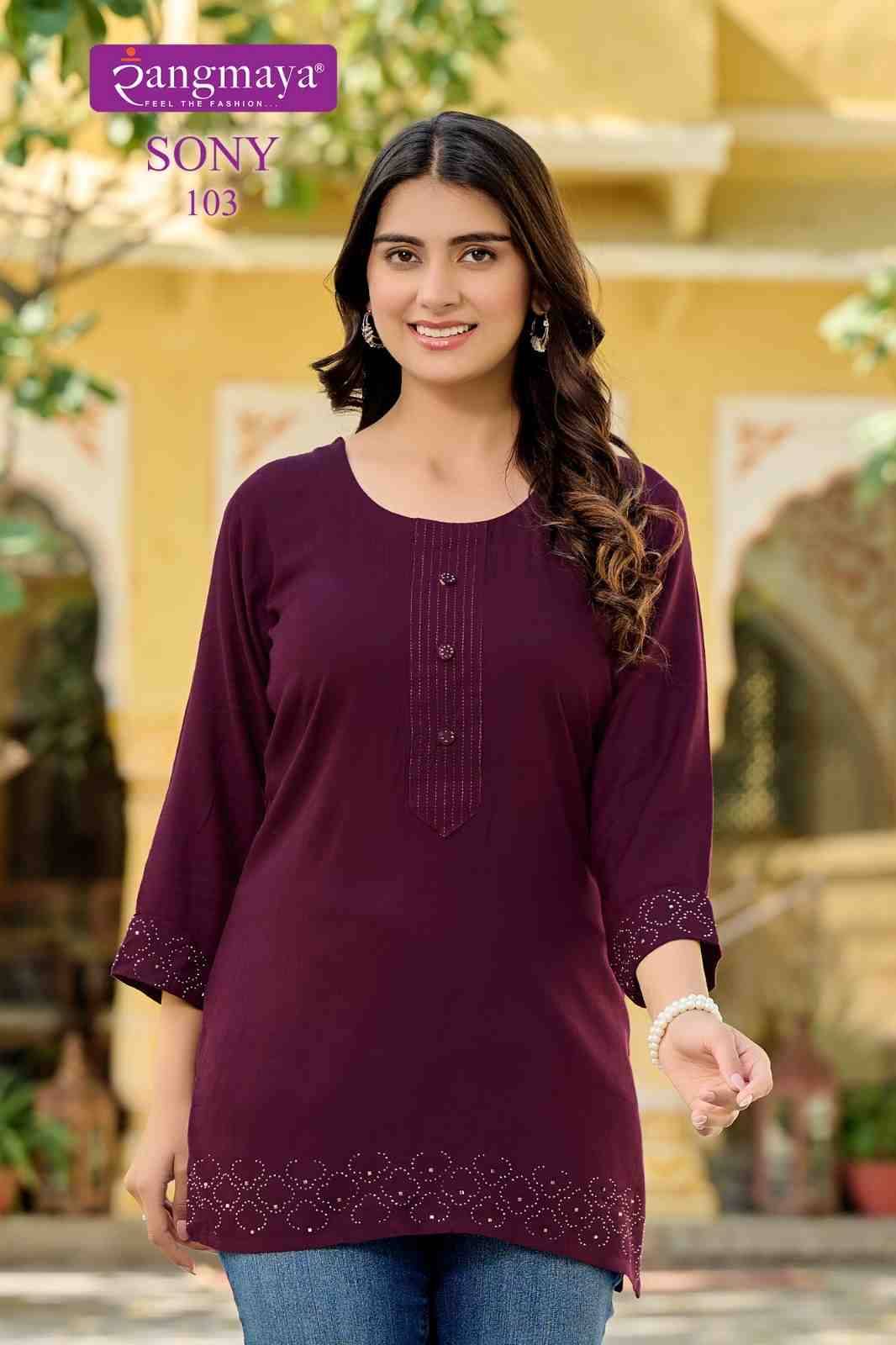 Sony By Rangmaya 101 To 108 Series Designer Stylish Fancy Colorful Beautiful Party Wear & Ethnic Wear Collection Verican Tops At Wholesale Price