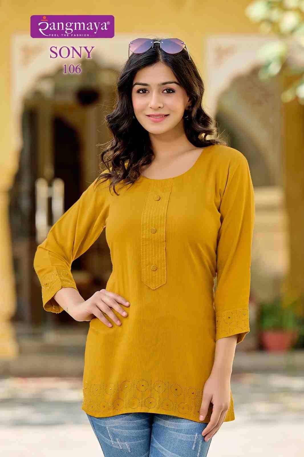 Sony By Rangmaya 101 To 108 Series Designer Stylish Fancy Colorful Beautiful Party Wear & Ethnic Wear Collection Verican Tops At Wholesale Price