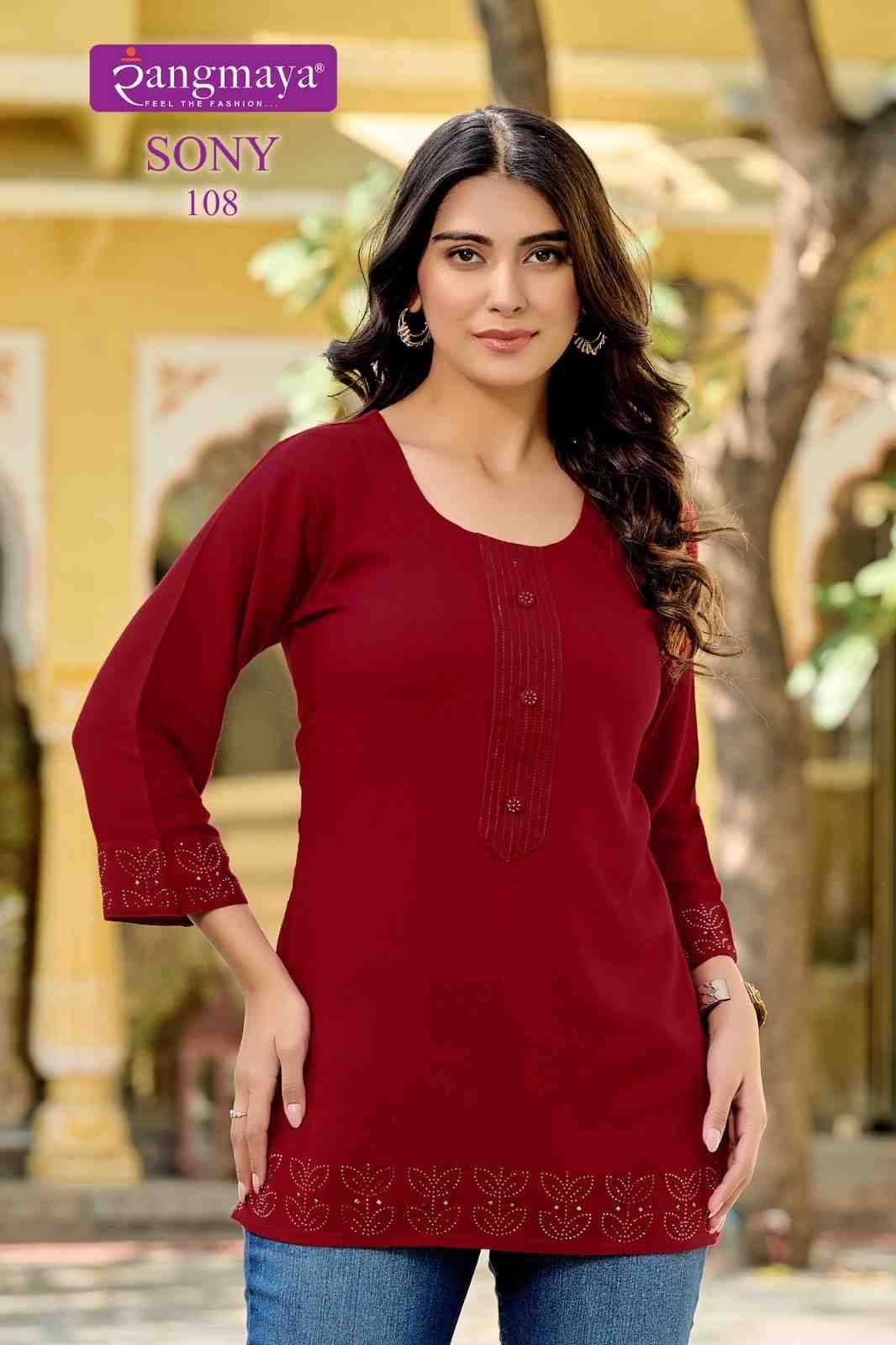 Sony By Rangmaya 101 To 108 Series Designer Stylish Fancy Colorful Beautiful Party Wear & Ethnic Wear Collection Verican Tops At Wholesale Price