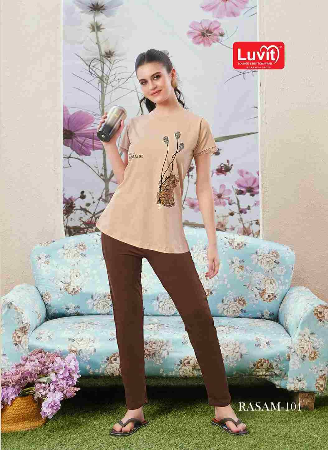 Rasam By Luvit 101 To 108 Series Beautiful Stylish Fancy Colorful Casual Wear & Ethnic Wear 4Way Lycra Night Suits At Wholesale Price