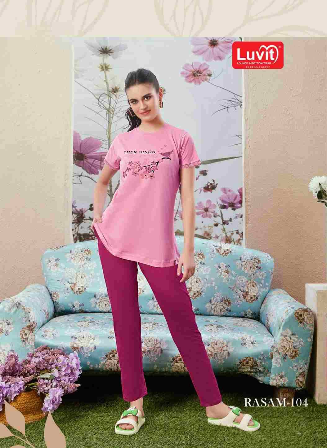 Rasam By Luvit 101 To 108 Series Beautiful Stylish Fancy Colorful Casual Wear & Ethnic Wear 4Way Lycra Night Suits At Wholesale Price