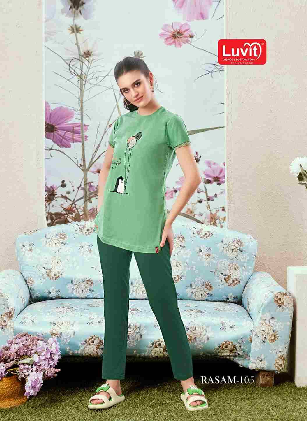 Rasam By Luvit 101 To 108 Series Beautiful Stylish Fancy Colorful Casual Wear & Ethnic Wear 4Way Lycra Night Suits At Wholesale Price