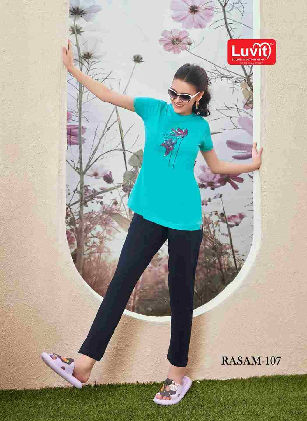Rasam By Luvit 101 To 108 Series Beautiful Stylish Fancy Colorful Casual Wear & Ethnic Wear 4Way Lycra Night Suits At Wholesale Price