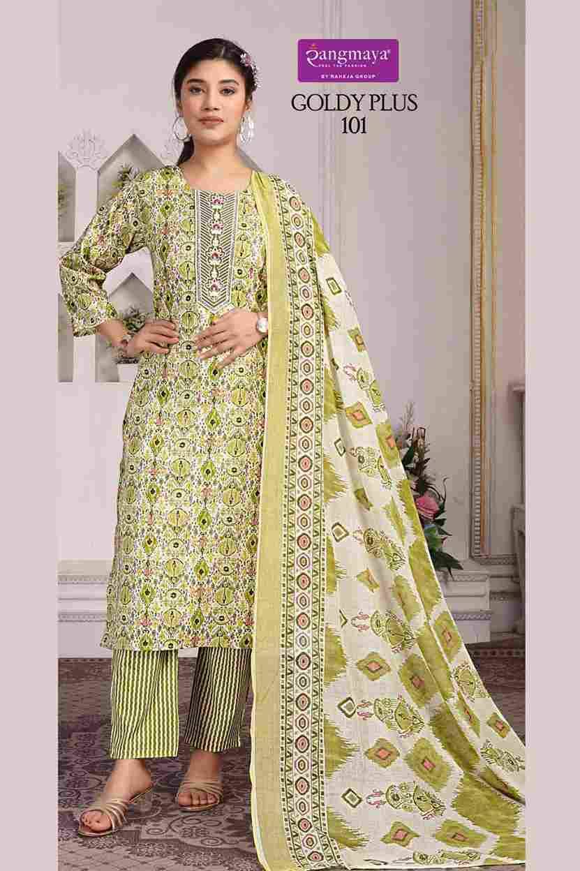 Goldy Plus By Rangmaya 101 To 108 Series Beautiful Festive Suits Colorful Stylish Fancy Casual Wear & Ethnic Wear Cotton Print Dresses At Wholesale Price