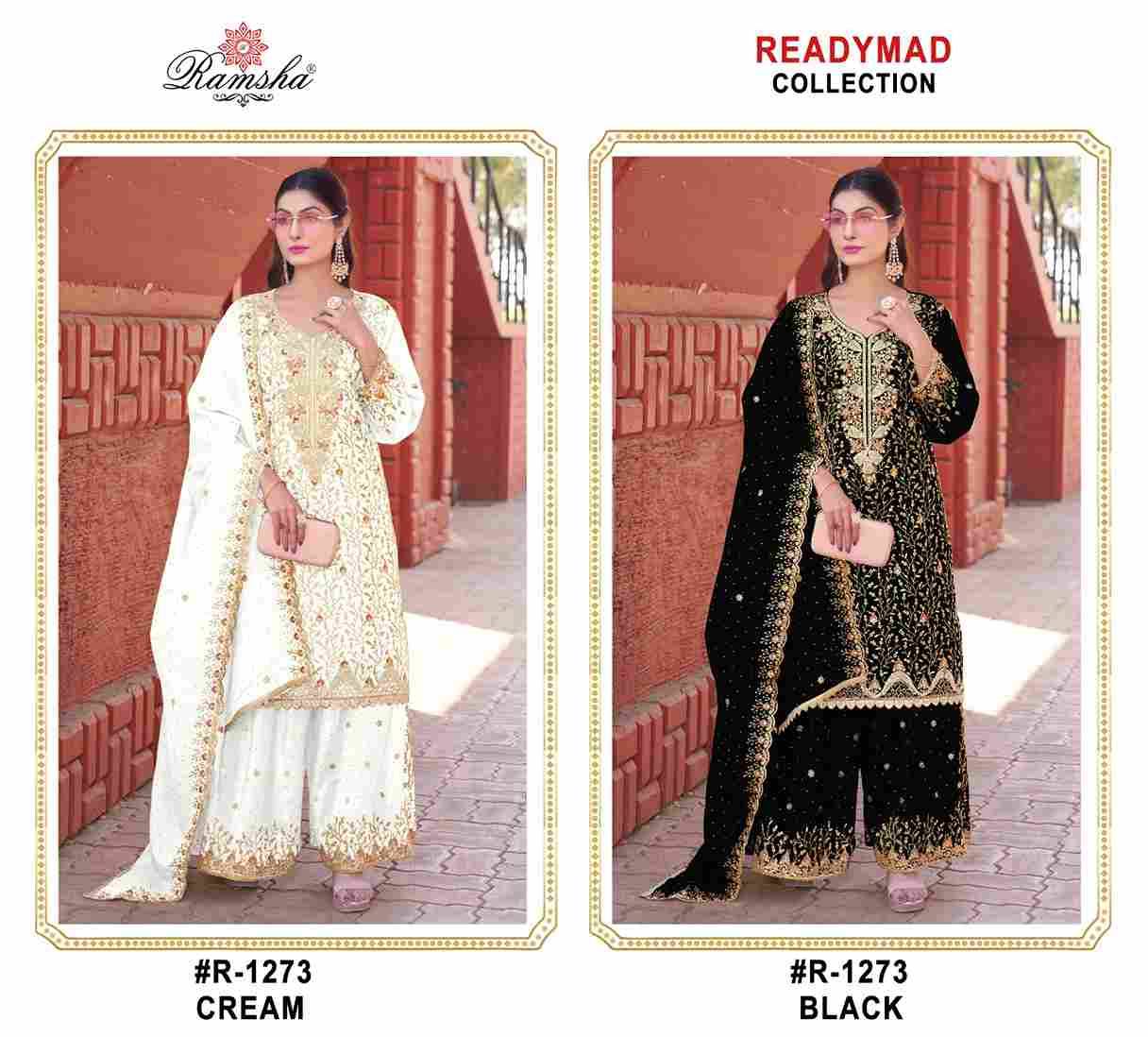 Ramsha 1273 Colours By Ramsha 1273-A To 1273-B Series Beautiful Pakistani Suits Colorful Stylish Fancy Casual Wear & Ethnic Wear Cruchy Dresses At Wholesale Price