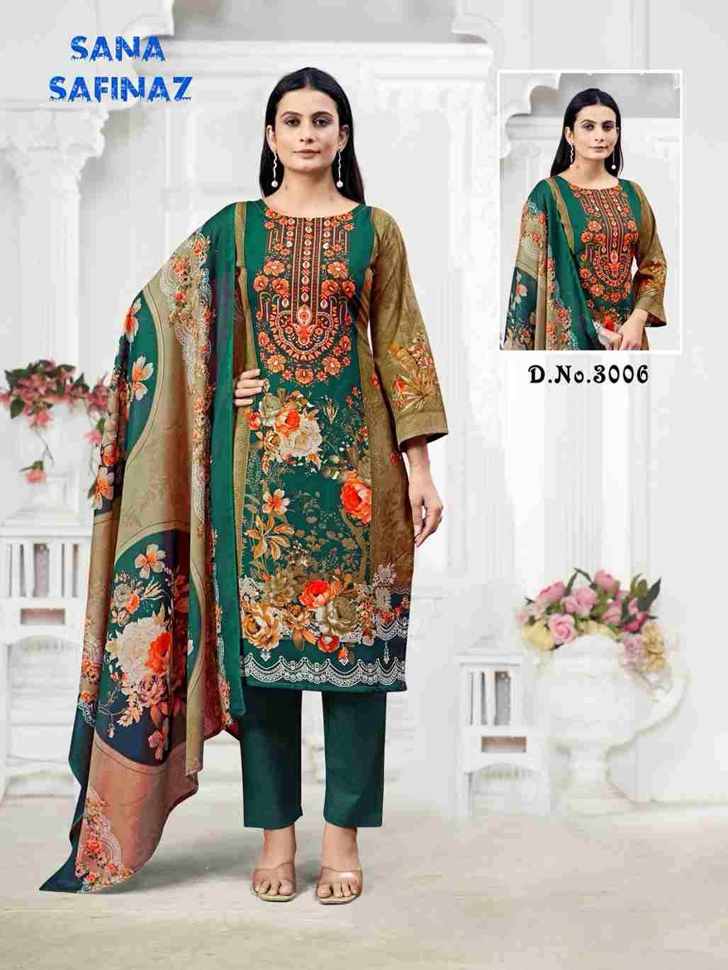 Sana Safinaz Vol-3 By Falak International 3006 To 3013 Series Beautiful Stylish Festive Suits Fancy Colorful Casual Wear & Ethnic Wear & Ready To Wear Cotton Print Dresses At Wholesale Price