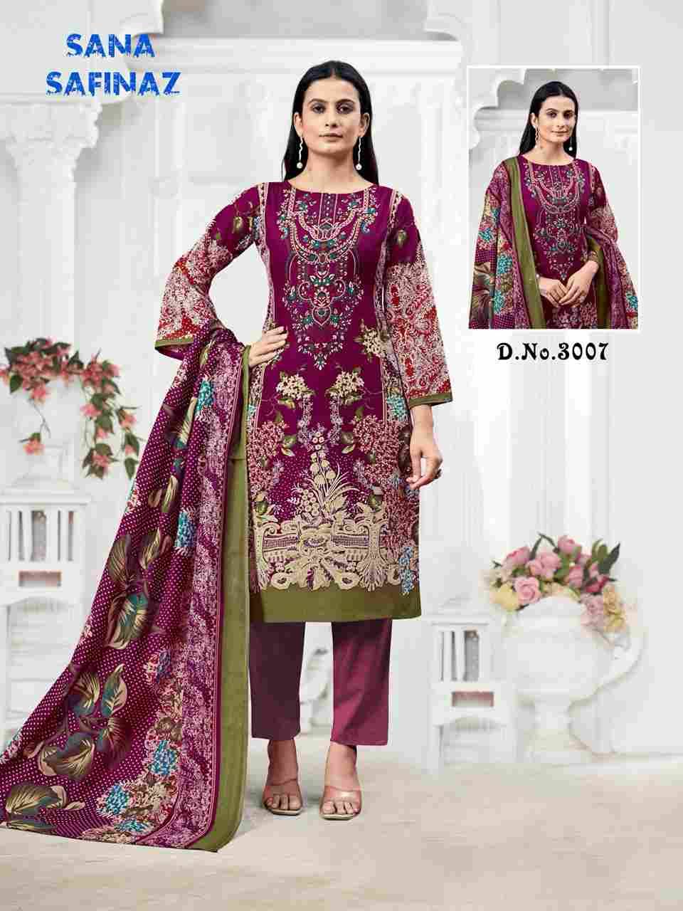 Sana Safinaz Vol-3 By Falak International 3006 To 3013 Series Beautiful Stylish Festive Suits Fancy Colorful Casual Wear & Ethnic Wear & Ready To Wear Cotton Print Dresses At Wholesale Price