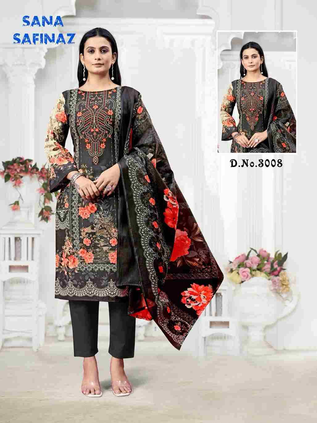 Sana Safinaz Vol-3 By Falak International 3006 To 3013 Series Beautiful Stylish Festive Suits Fancy Colorful Casual Wear & Ethnic Wear & Ready To Wear Cotton Print Dresses At Wholesale Price