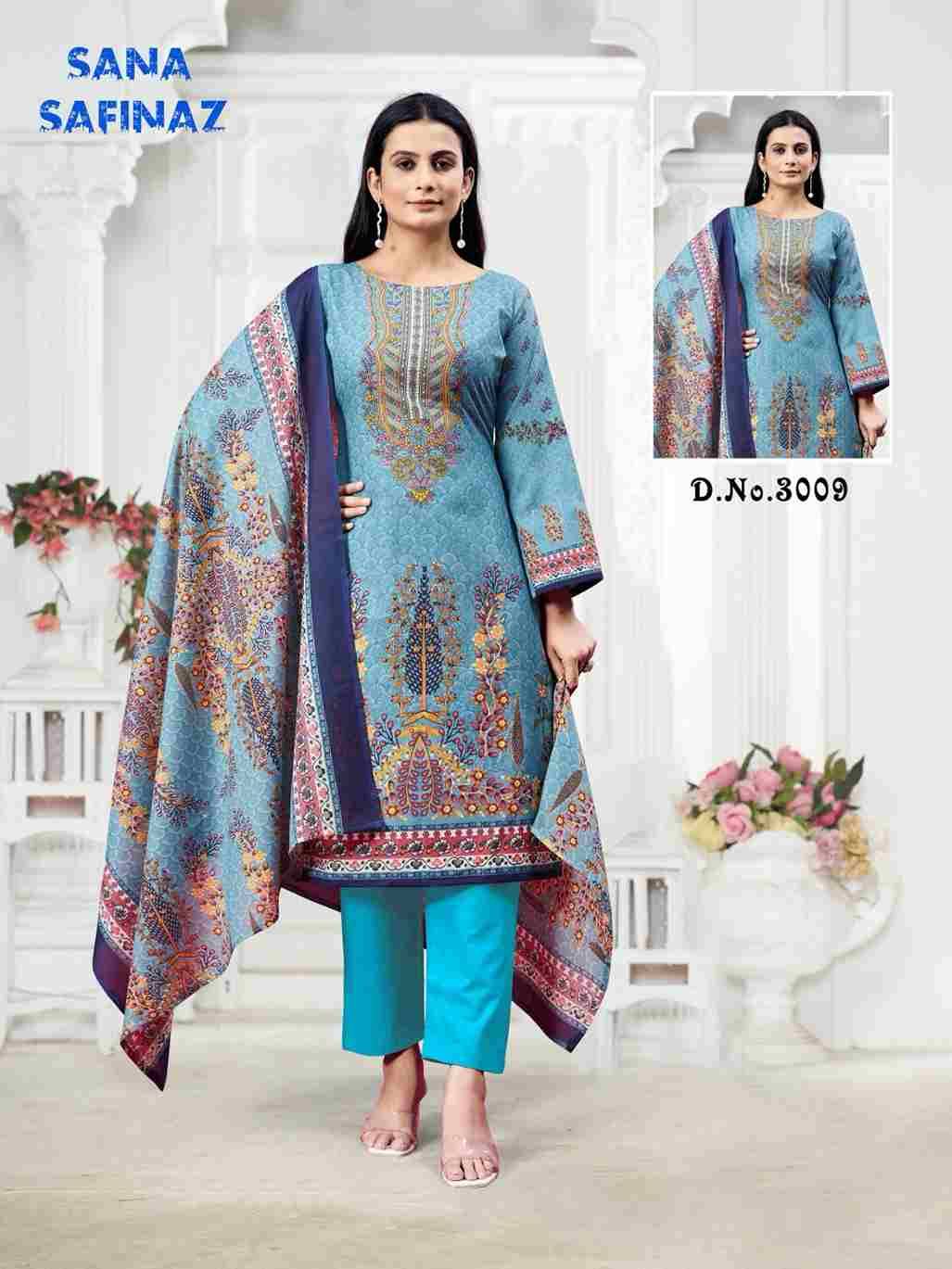 Sana Safinaz Vol-3 By Falak International 3006 To 3013 Series Beautiful Stylish Festive Suits Fancy Colorful Casual Wear & Ethnic Wear & Ready To Wear Cotton Print Dresses At Wholesale Price