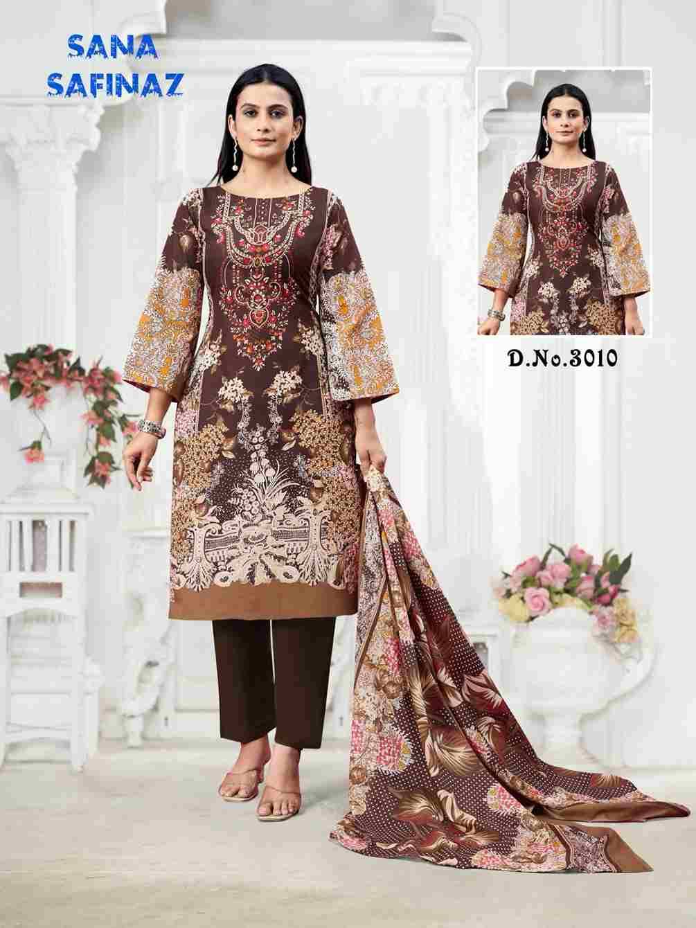 Sana Safinaz Vol-3 By Falak International 3006 To 3013 Series Beautiful Stylish Festive Suits Fancy Colorful Casual Wear & Ethnic Wear & Ready To Wear Cotton Print Dresses At Wholesale Price