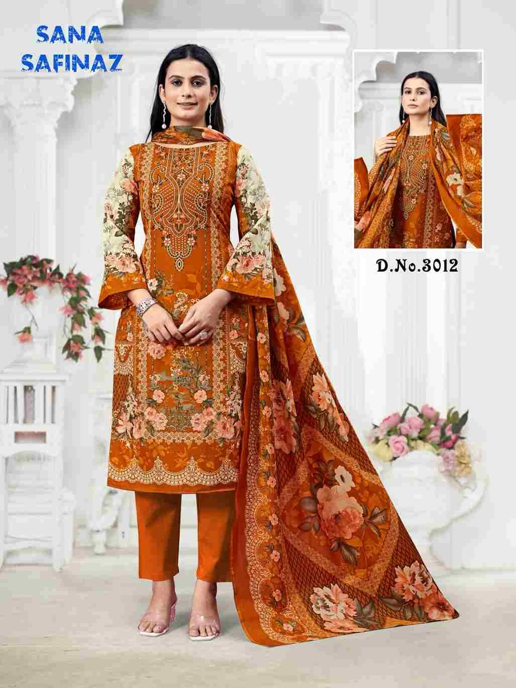 Sana Safinaz Vol-3 By Falak International 3006 To 3013 Series Beautiful Stylish Festive Suits Fancy Colorful Casual Wear & Ethnic Wear & Ready To Wear Cotton Print Dresses At Wholesale Price