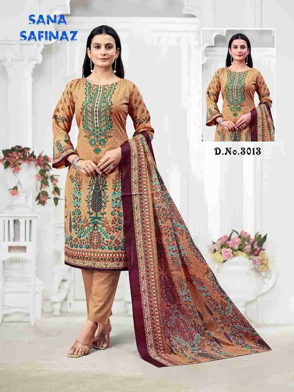 Sana Safinaz Vol-3 By Falak International 3006 To 3013 Series Beautiful Stylish Festive Suits Fancy Colorful Casual Wear & Ethnic Wear & Ready To Wear Cotton Print Dresses At Wholesale Price