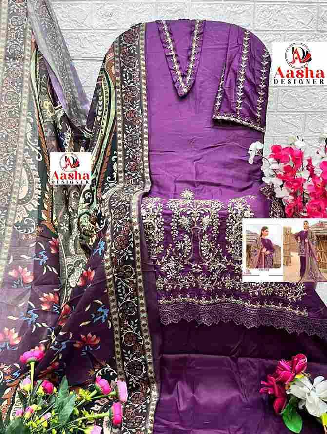 Aasha 1154 Colours By Aasha Designer 1154-A To 1154-D Series Pakistani Suits Beautiful Fancy Colorful Stylish Party Wear & Occasional Wear Heavy Rayon Embroidery Dresses At Wholesale Price