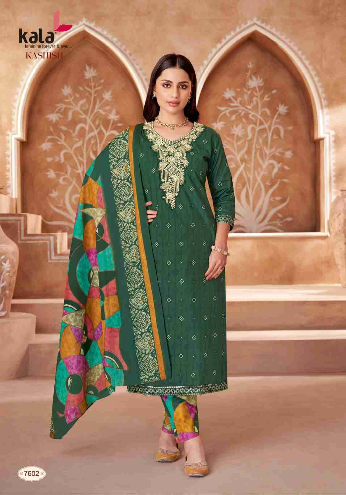 Kashish By Kala 7601 To 7612 Series Beautiful Festive Suits Colorful Stylish Fancy Casual Wear & Ethnic Wear Pure Cotton Print Dresses At Wholesale Price