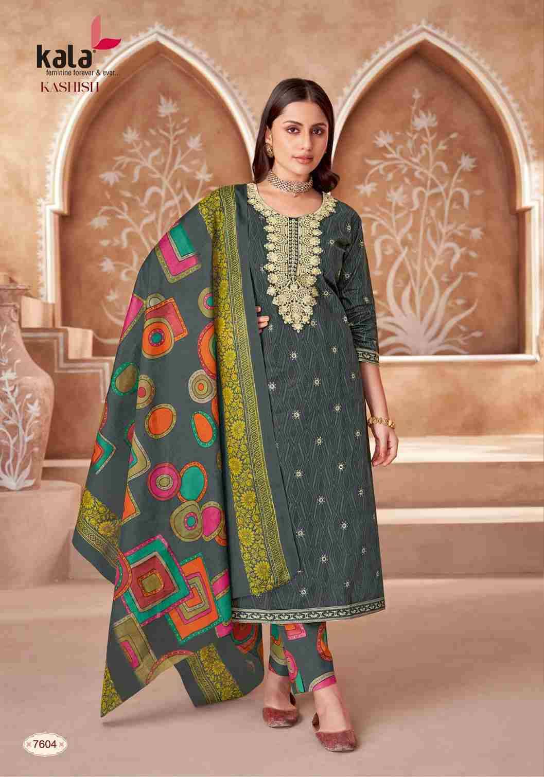 Kashish By Kala 7601 To 7612 Series Beautiful Festive Suits Colorful Stylish Fancy Casual Wear & Ethnic Wear Pure Cotton Print Dresses At Wholesale Price