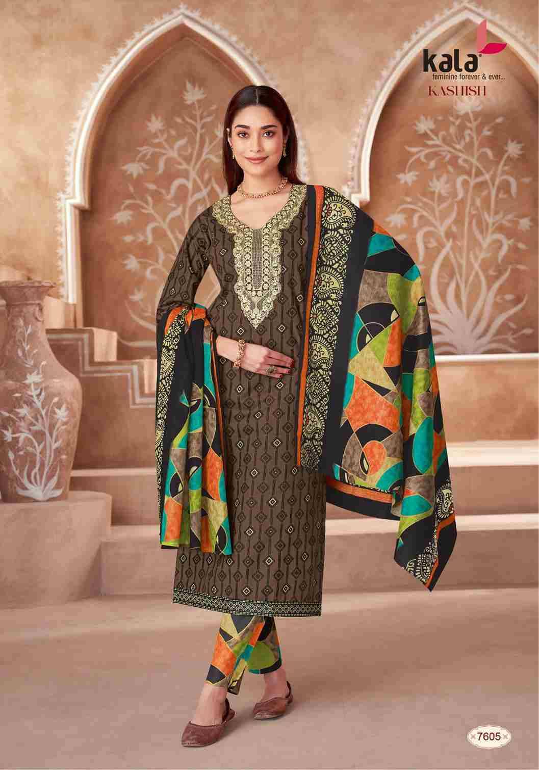 Kashish By Kala 7601 To 7612 Series Beautiful Festive Suits Colorful Stylish Fancy Casual Wear & Ethnic Wear Pure Cotton Print Dresses At Wholesale Price
