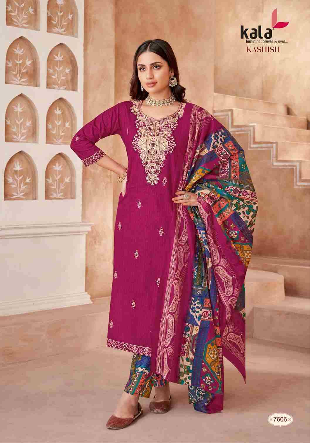 Kashish By Kala 7601 To 7612 Series Beautiful Festive Suits Colorful Stylish Fancy Casual Wear & Ethnic Wear Pure Cotton Print Dresses At Wholesale Price