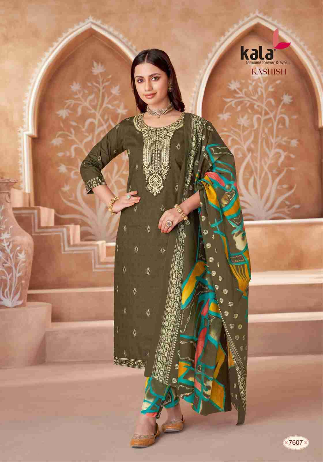 Kashish By Kala 7601 To 7612 Series Beautiful Festive Suits Colorful Stylish Fancy Casual Wear & Ethnic Wear Pure Cotton Print Dresses At Wholesale Price