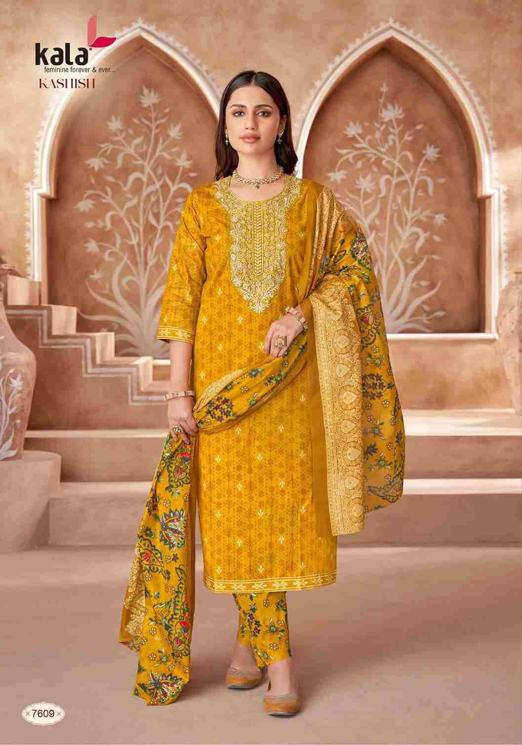 Kashish By Kala 7601 To 7612 Series Beautiful Festive Suits Colorful Stylish Fancy Casual Wear & Ethnic Wear Pure Cotton Print Dresses At Wholesale Price