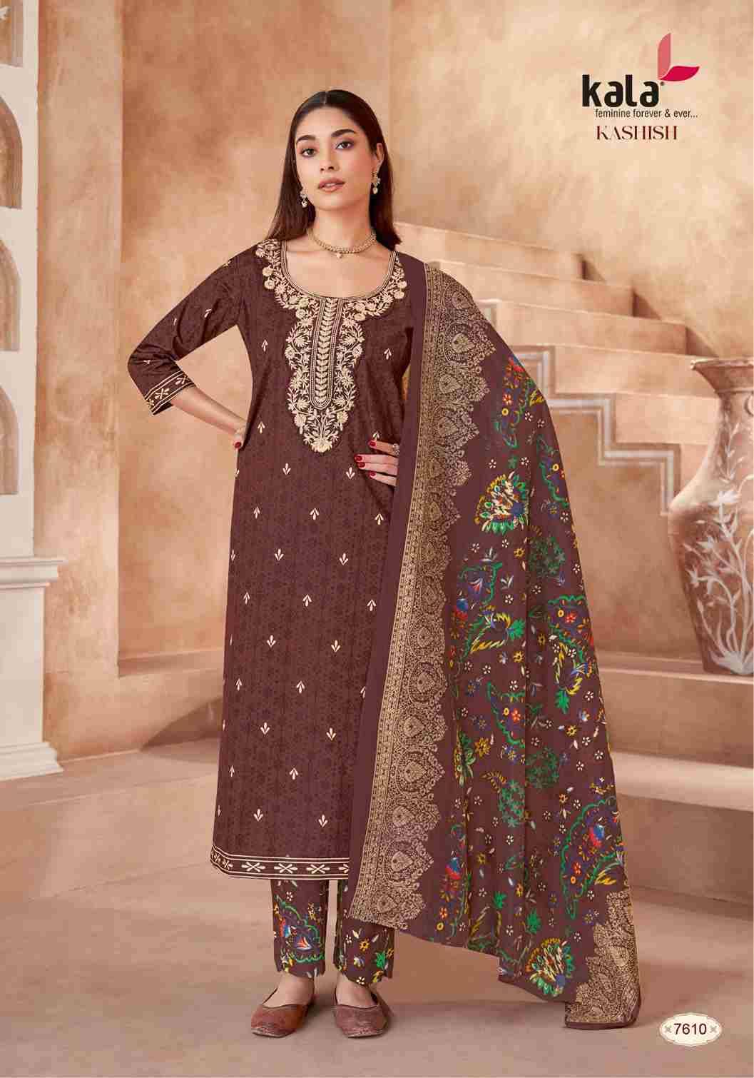 Kashish By Kala 7601 To 7612 Series Beautiful Festive Suits Colorful Stylish Fancy Casual Wear & Ethnic Wear Pure Cotton Print Dresses At Wholesale Price