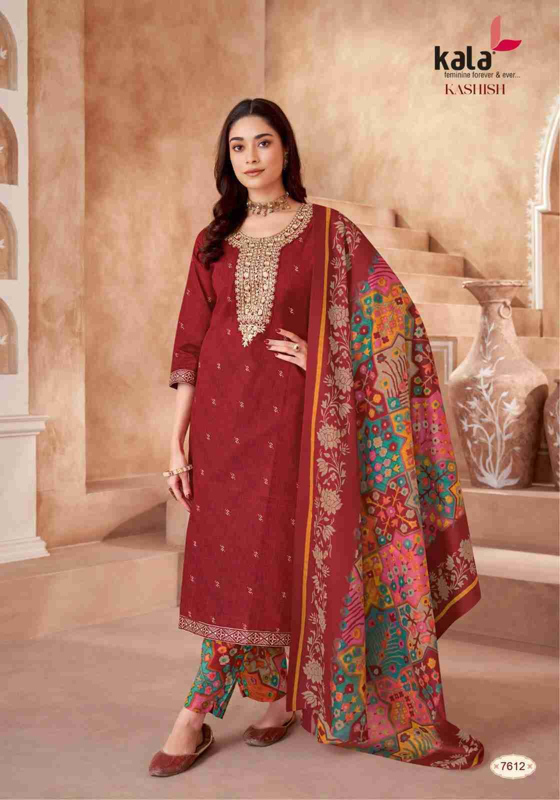 Kashish By Kala 7601 To 7612 Series Beautiful Festive Suits Colorful Stylish Fancy Casual Wear & Ethnic Wear Pure Cotton Print Dresses At Wholesale Price