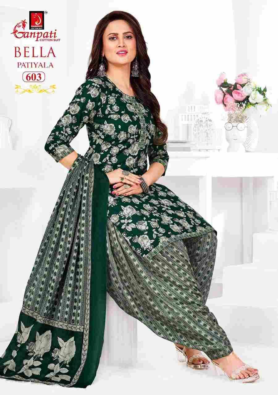 Bella Patiyala Vol-6 By Ganpati Cotton Suit 601 To 615 Series Beautiful Festive Suits Stylish Fancy Colorful Casual Wear & Ethnic Wear Pure Cotton Dresses At Wholesale Price
